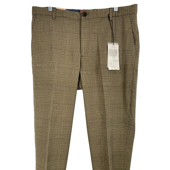Scotch & Soda Mens Plaid Stretch Trousers 34/31 NWT $148 RP10239 Slim Tapered - Picture 11 of 13